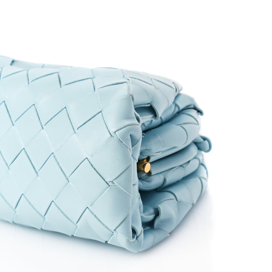 Bottega Veneta Nappa Intrecciato The Mini Pouch Pale Blue Image 8