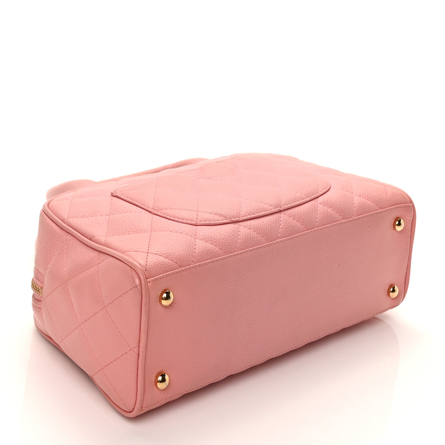 Chanel Caviar Quilted Small Bowler Pink Image 4