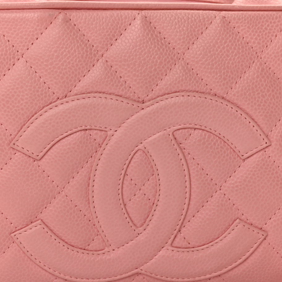 Chanel Caviar Quilted Small Bowler Pink Image 9