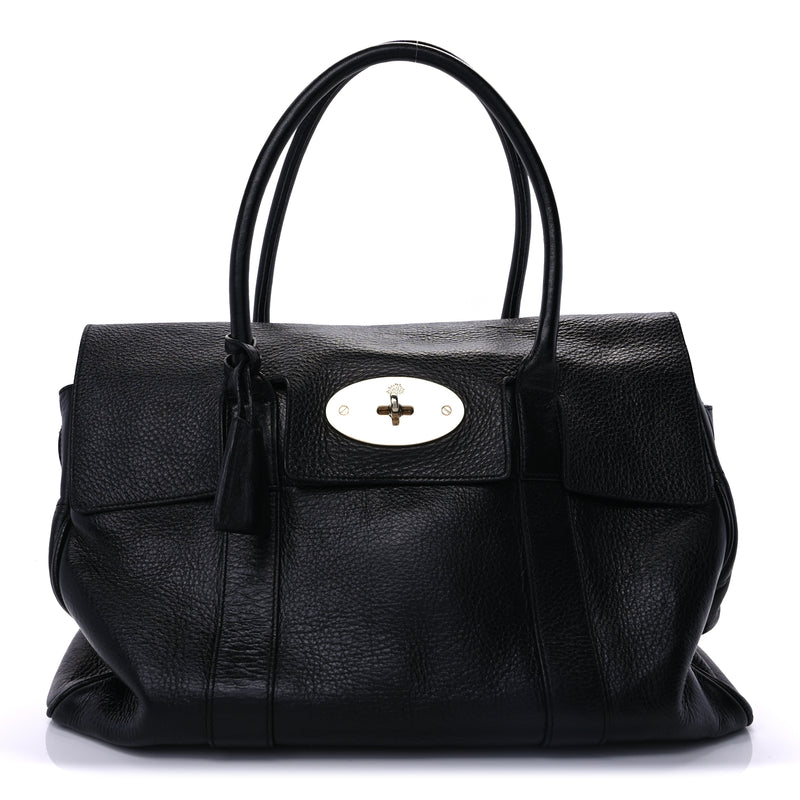  Mulberry Natural Vegetable Tanned Bayswater  Black