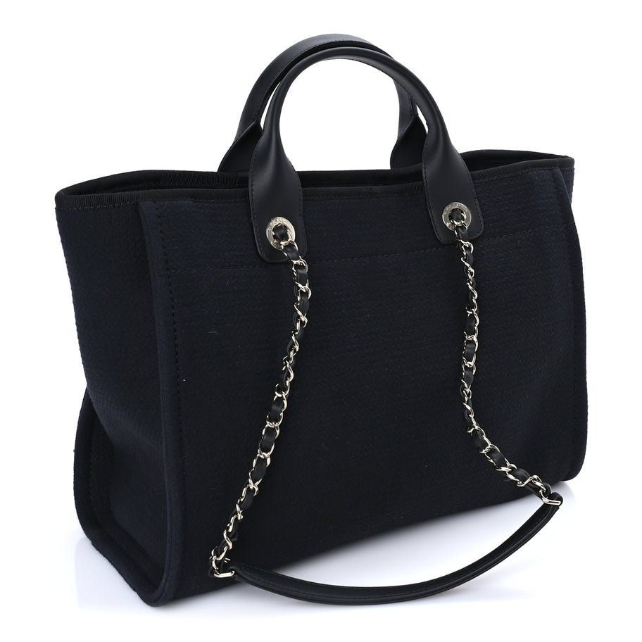 Chanel Mixed Fibers Small Deauville Tote Black Image 2
