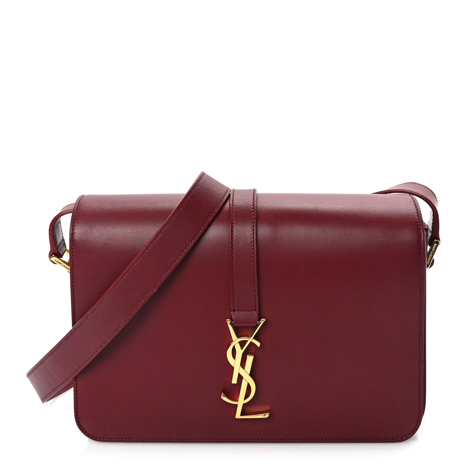 Saint Laurent Calfskin Medium Classic Monogram Universite Bag  Oxblood Image 1