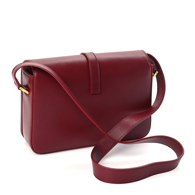  Saint Laurent Calfskin Medium Classic Monogram Universite Bag  Oxblood