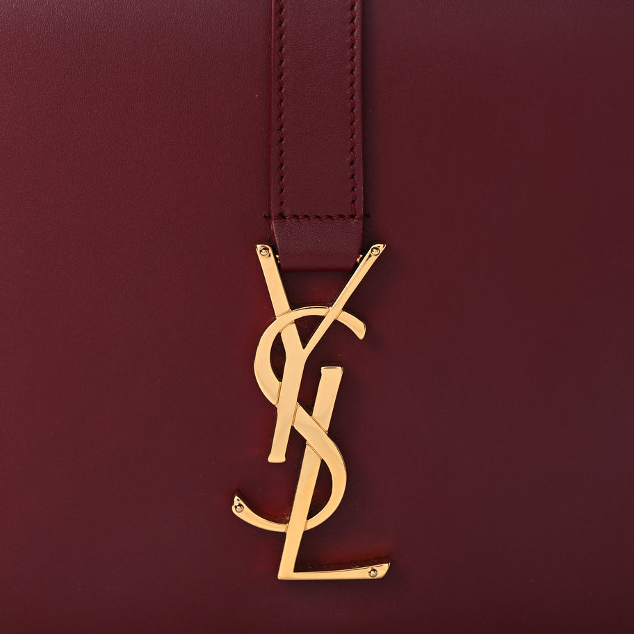 Saint Laurent Calfskin Medium Classic Monogram Universite Bag  Oxblood Image 6