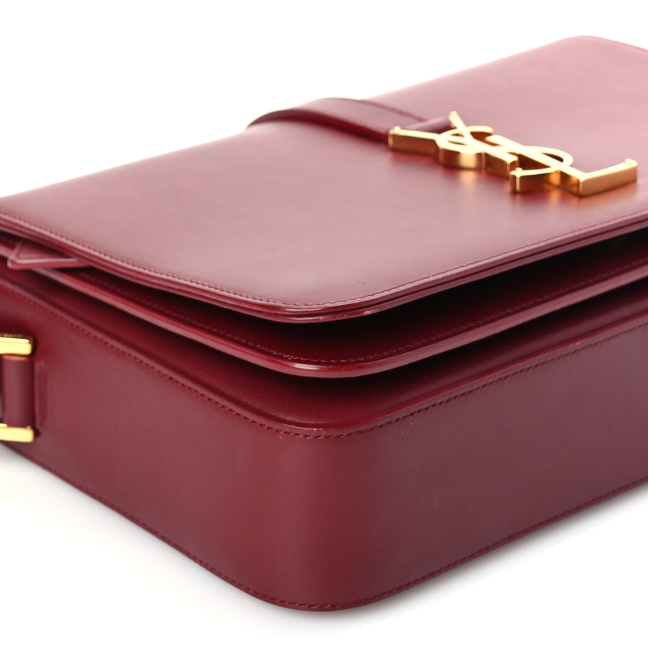 Saint Laurent Calfskin Medium Classic Monogram Universite Bag  Oxblood Image 7