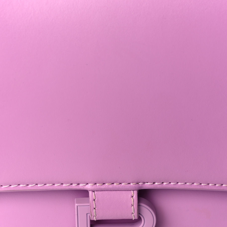 Balenciaga Shiny Box Calfskin Tonal B Small Hourglass Top Handle Bag Lilac Image 6