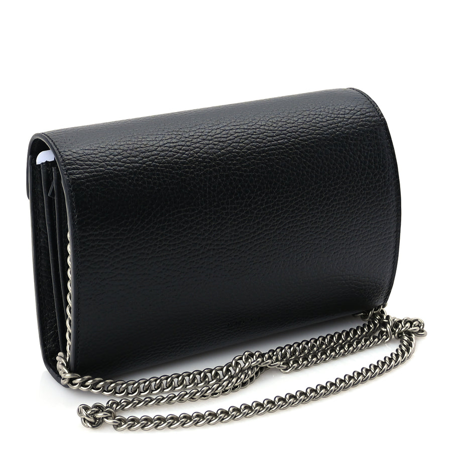 Gucci Calfskin Mini Dionysus Chain Wallet Black Image 2