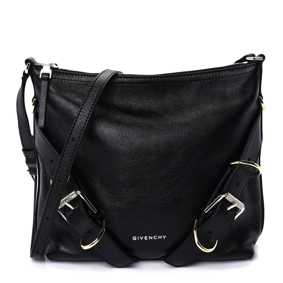Givenchy Crinkled Calfskin Small Voyou Bag Black Image 1