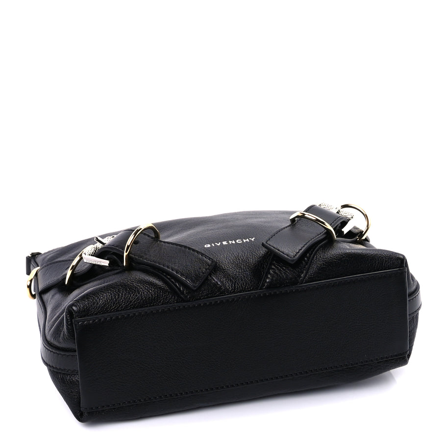 Givenchy Crinkled Calfskin Small Voyou Bag Black Image 3