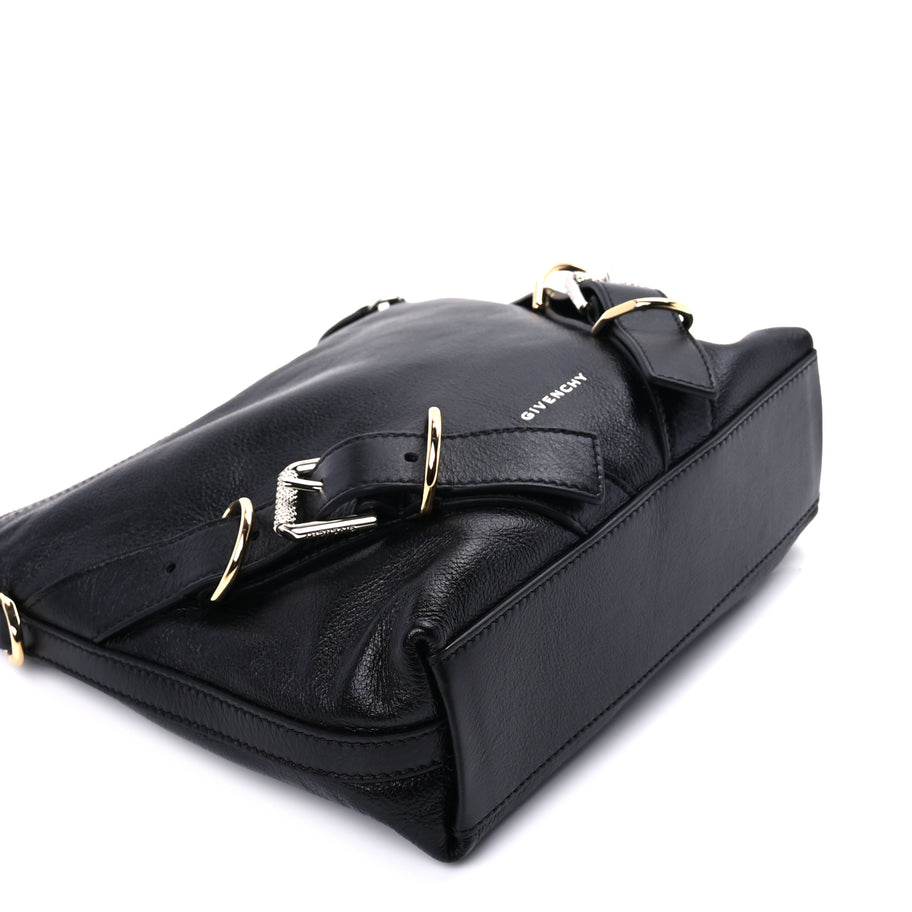 Givenchy Crinkled Calfskin Small Voyou Bag Black Image 7