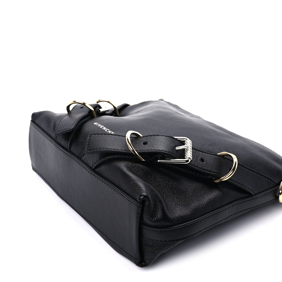 Givenchy Crinkled Calfskin Small Voyou Bag Black Image 8