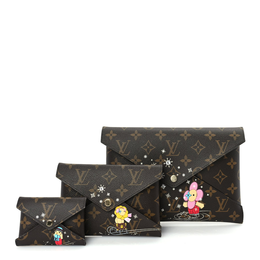Louis Vuitton Monogram 2023 Christmas Animation Kirigami Pochette Set Multicolour Image 3