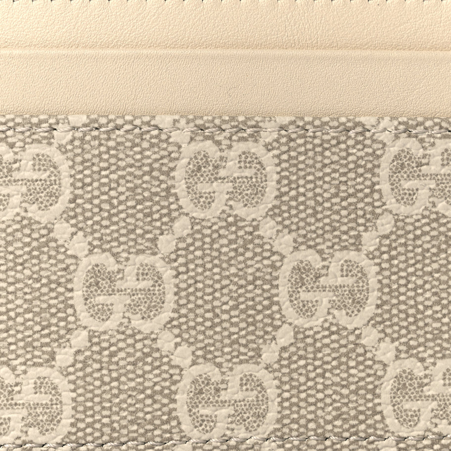 Gucci GG Supreme Monogram Calfskin Card Holder Beige Mystic White Image 7