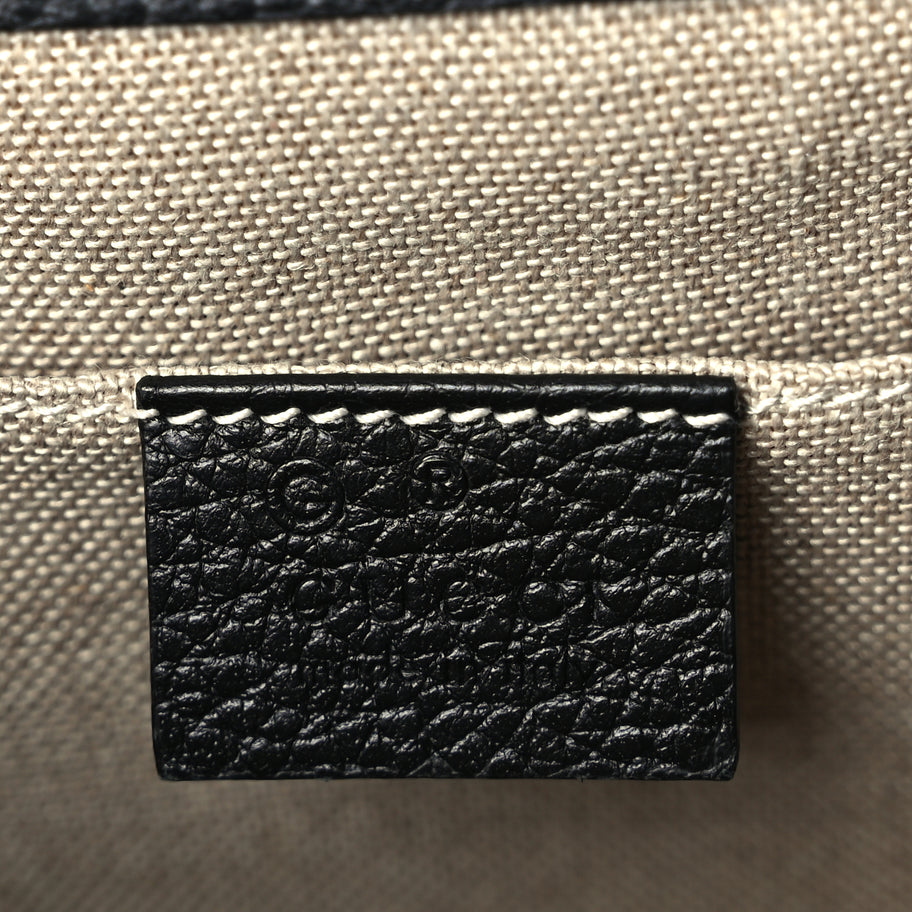 Gucci Dollar Calfskin Small Interlocking G Shoulder Bag Black Image 5