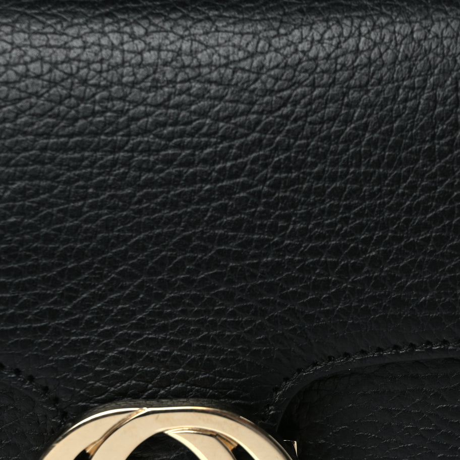 Gucci Dollar Calfskin Small Interlocking G Shoulder Bag Black Image 6