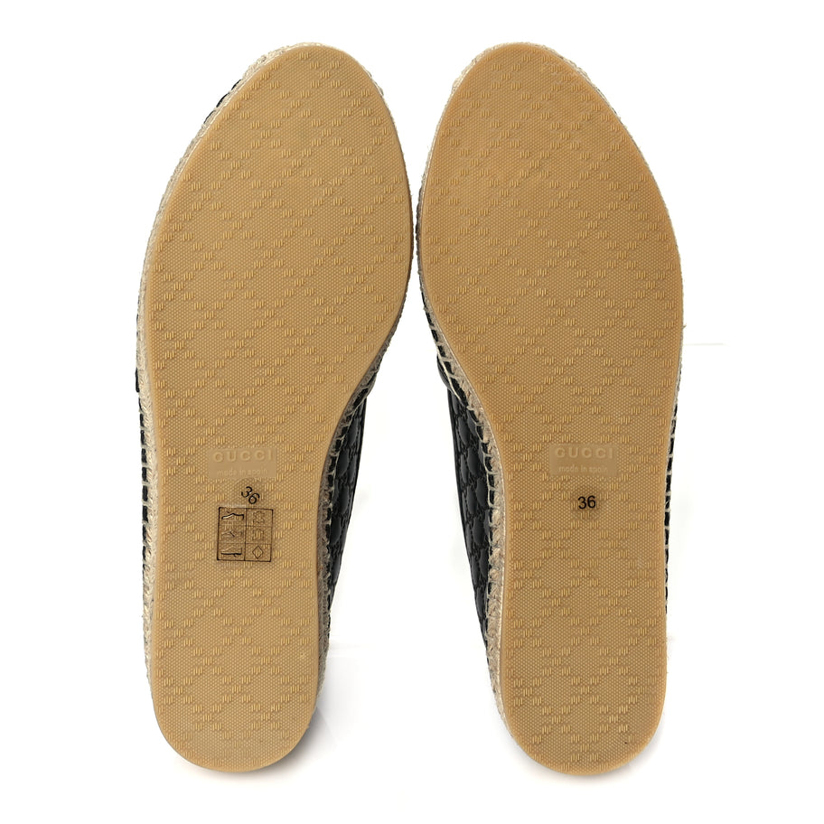 Gucci Microguccissima Signature Espadrilles 36 Black Image 6