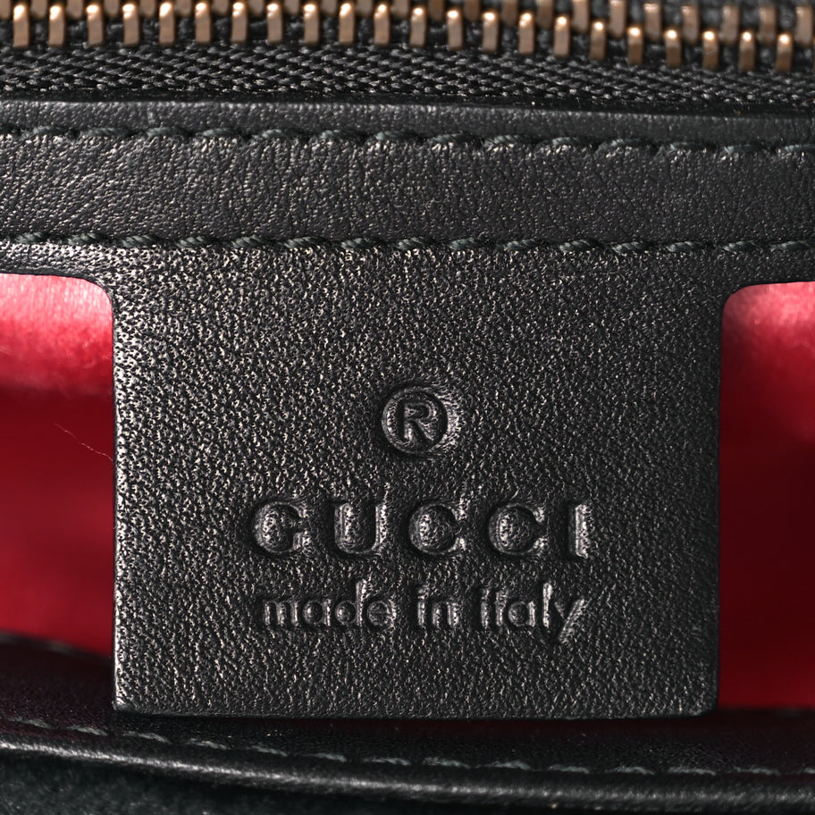 Gucci Velvet Matelasse Small GG Marmont Shoulder Bag Black Image 5