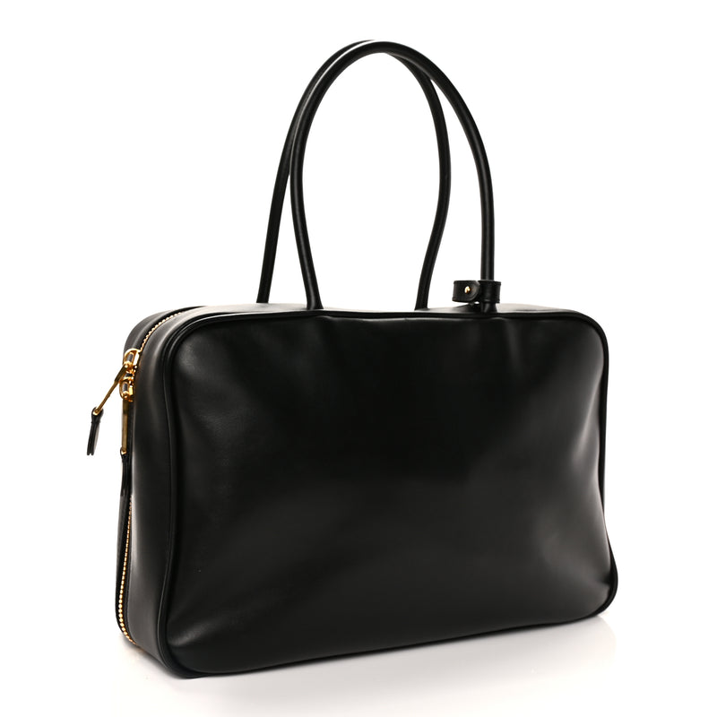  Miu Miu Soft Calf Softy Large Beau Top Handle Bag Black