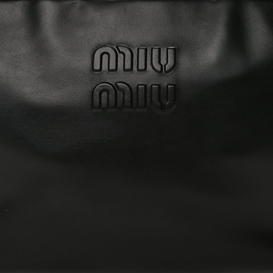 Miu Miu Soft Calf Softy Large Beau Top Handle Bag Black Image 6