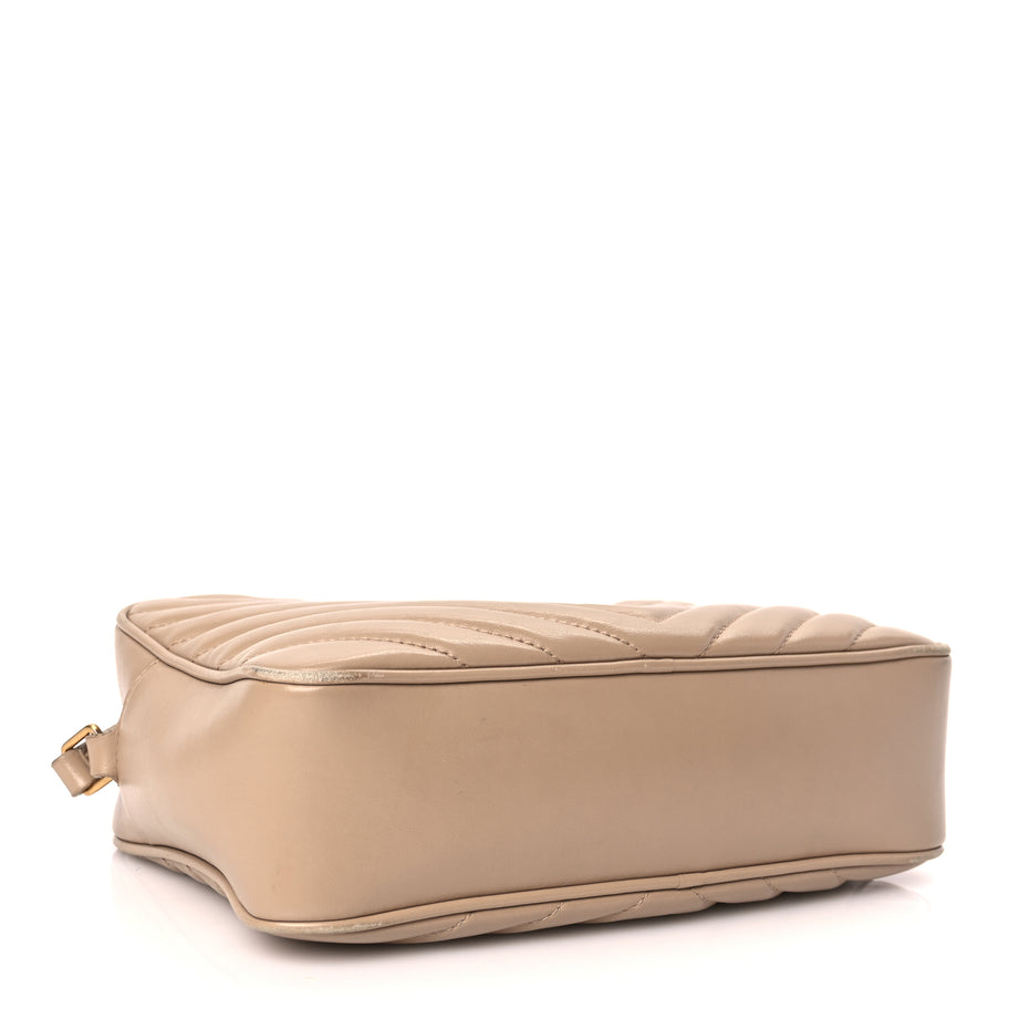 Saint Laurent Calfskin Matelasse Monogram Lou Camera Bag Dark Beige Image 3