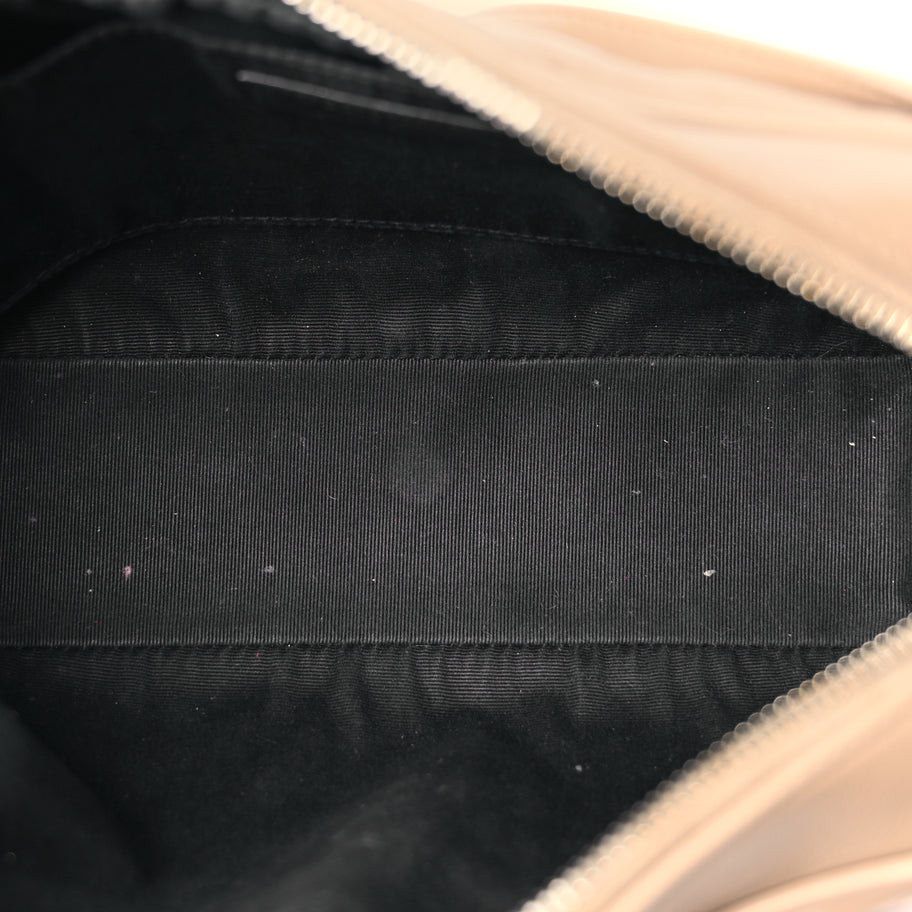 Saint Laurent Calfskin Matelasse Monogram Lou Camera Bag Dark Beige Image 4