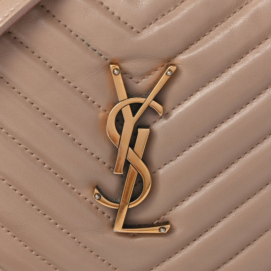 Saint Laurent Calfskin Matelasse Monogram Lou Camera Bag Dark Beige Image 6