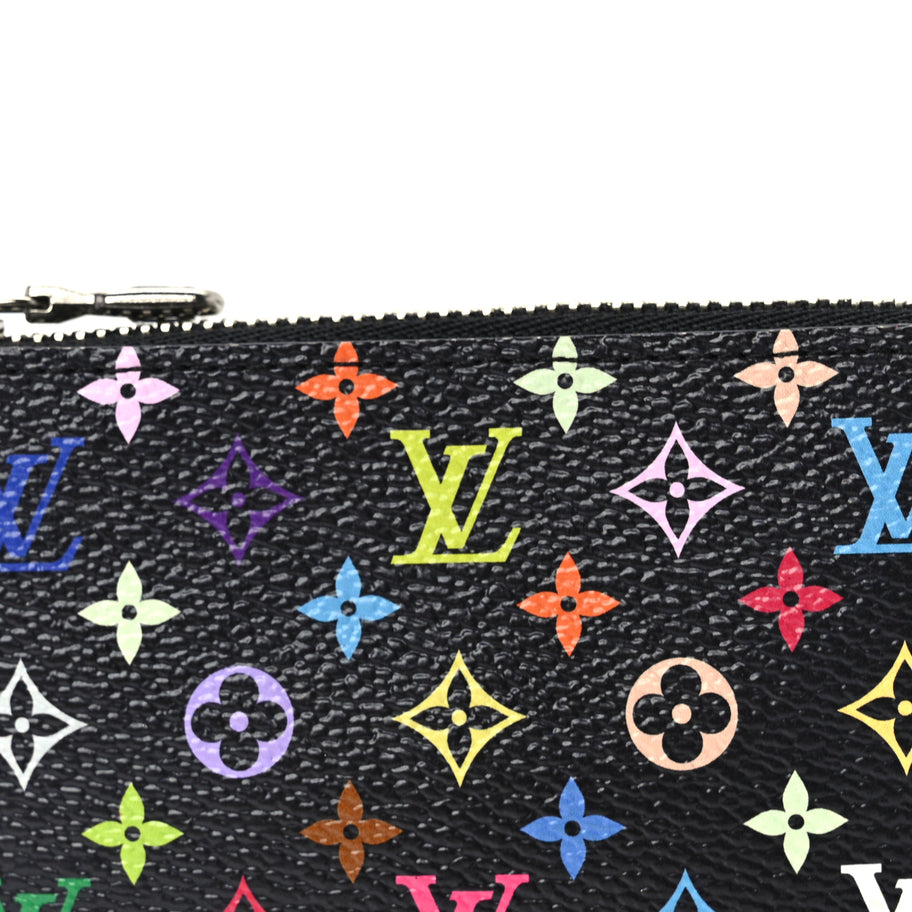 Louis Vuitton LV X TM Monogram Multicolor Key Pouch  Black Image 7