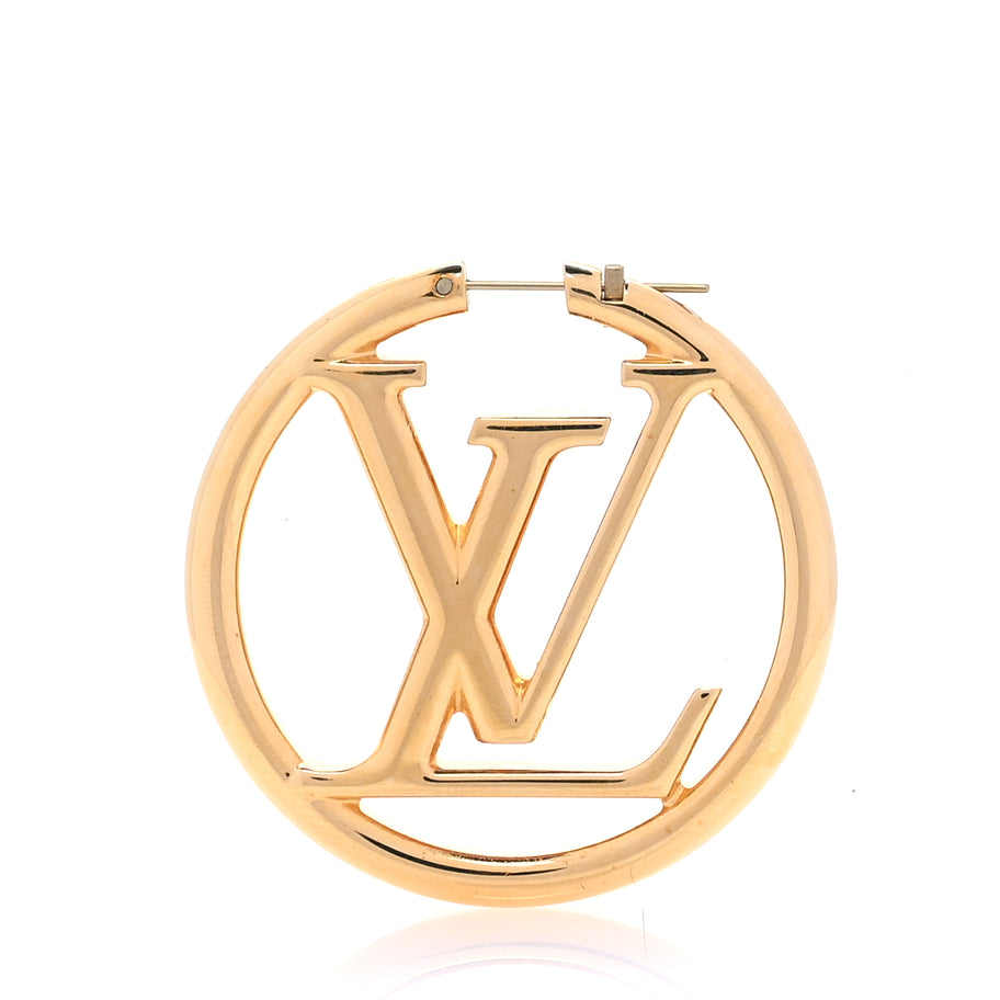 Louis Vuitton Metal Louise Hoop Earrings  Gold Image 2