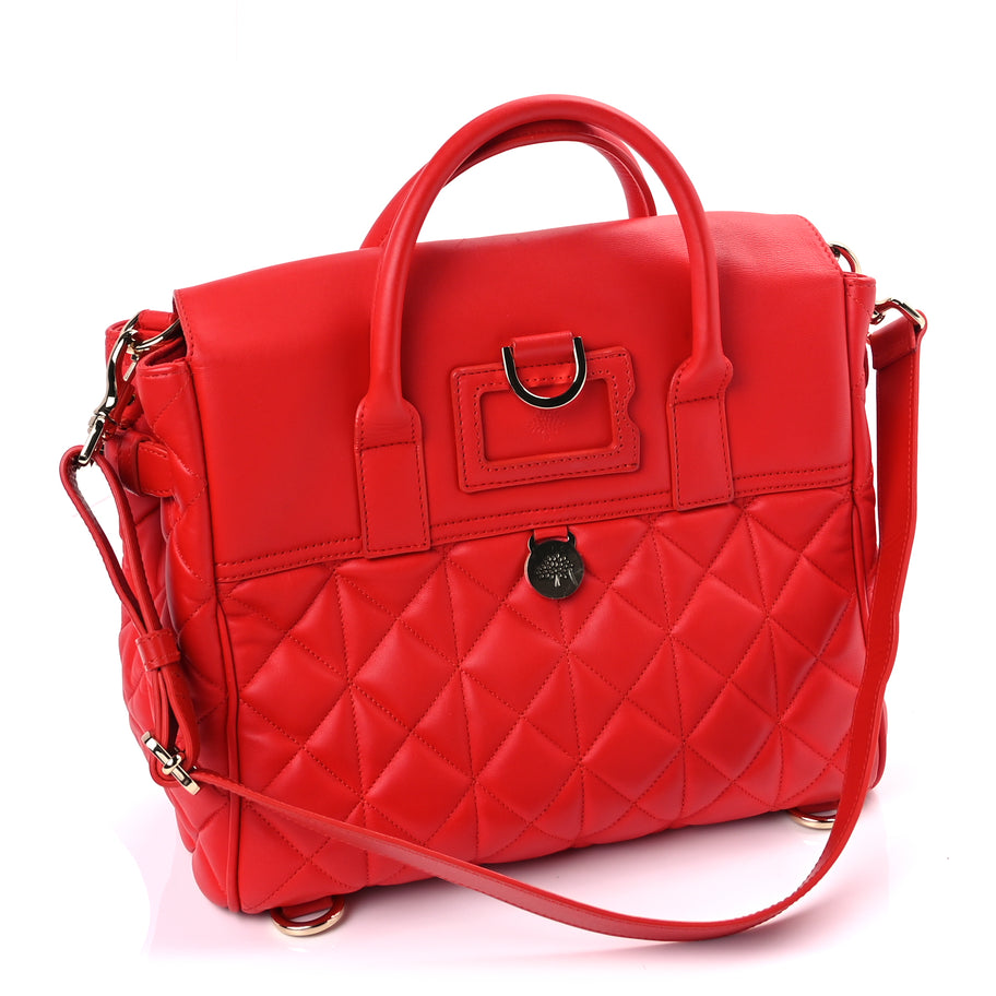 Mulberry Nappa Quilted Medium Cara Delevingne Convertible Bag Red Image 2