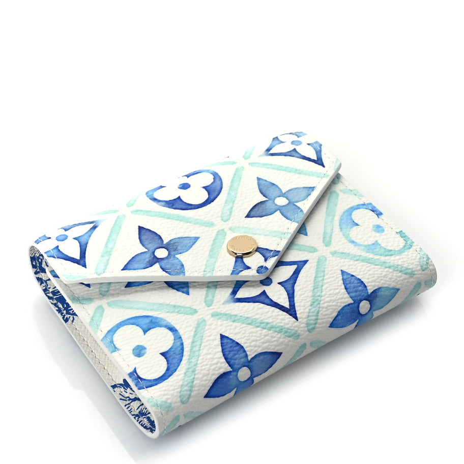 Louis Vuitton Monogram Tiles By The Pool Victorine Wallet Lagoon Blue Image 3