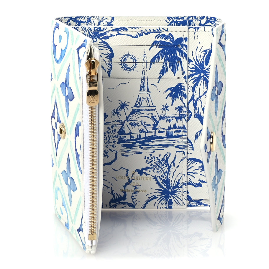 Louis Vuitton Monogram Tiles By The Pool Victorine Wallet Lagoon Blue Image 4