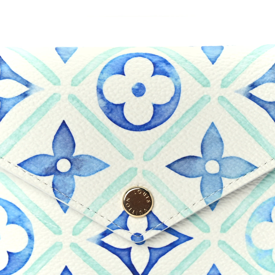 Louis Vuitton Monogram Tiles By The Pool Victorine Wallet Lagoon Blue Image 6
