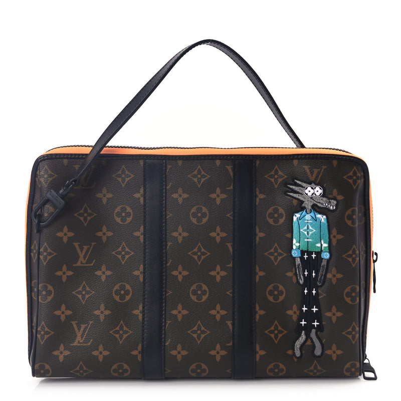  Louis Vuitton Monogram Embroidered Cartoon LV Friends Keepall Pouch
