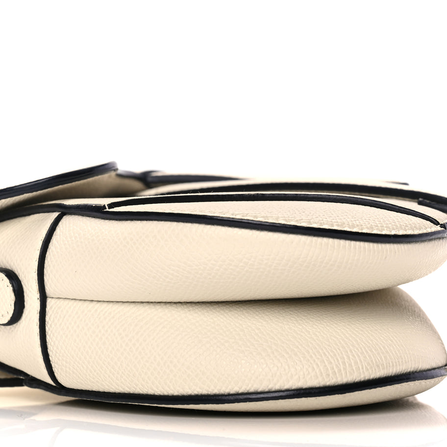 Christian Dior Grained Calfskin Mini Saddle Bag With Strap White Image 7