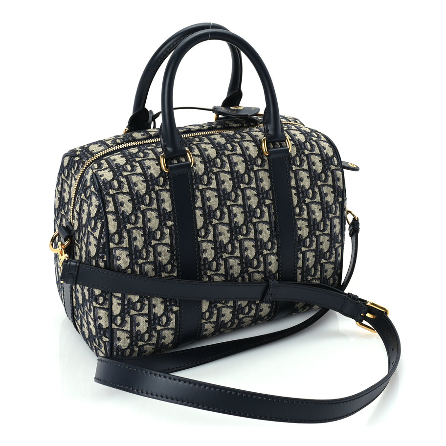 Christian Dior Oblique Calfskin Groove 25 Bag Blue Image 2