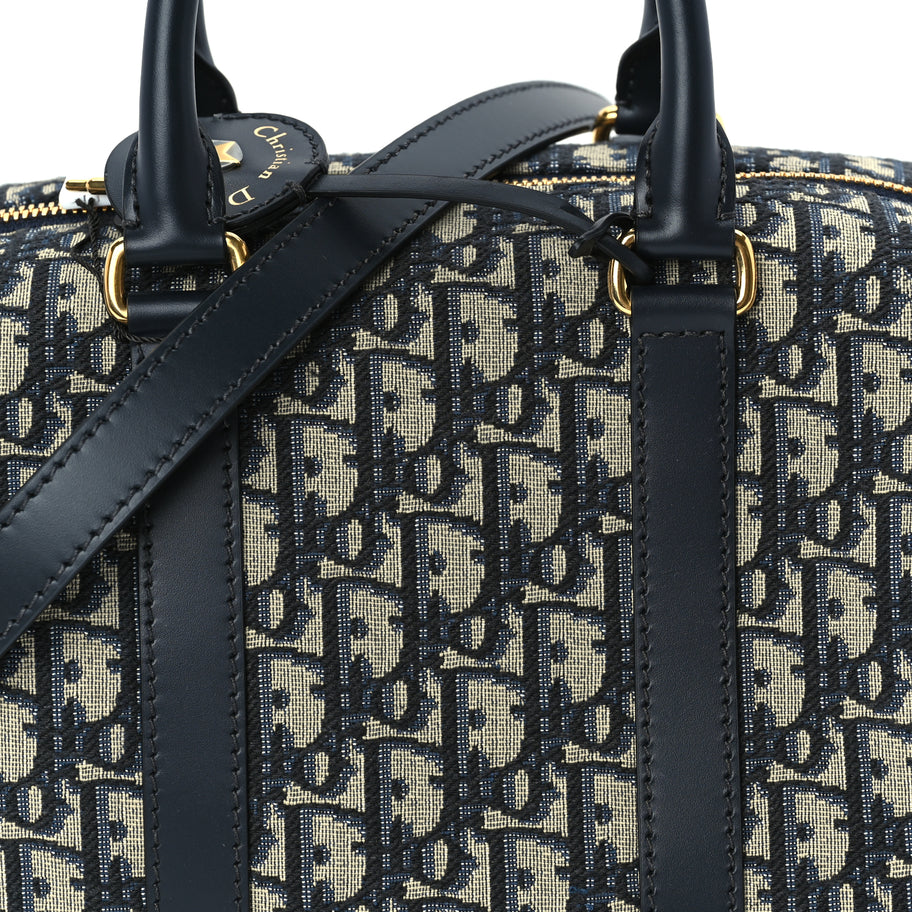 Christian Dior Oblique Calfskin Groove 25 Bag Blue Image 6