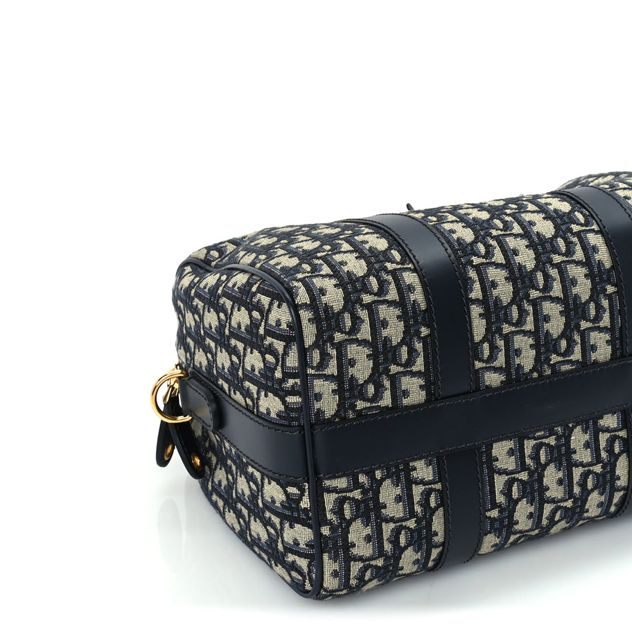 Christian Dior Oblique Calfskin Groove 25 Bag Blue Image 7