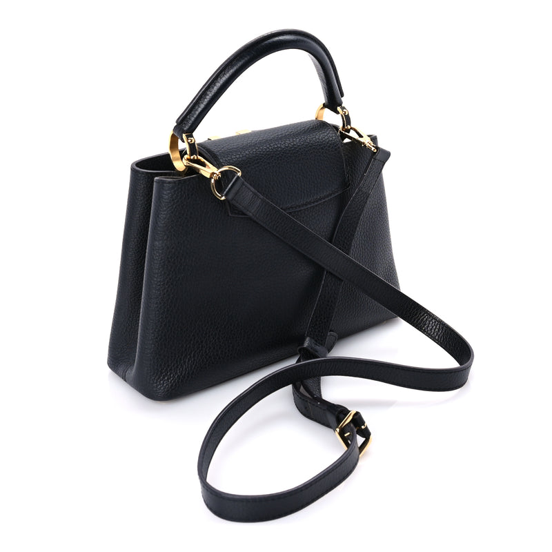  Louis Vuitton Taurillon Capucines BB  Black