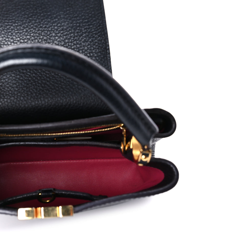 Louis Vuitton Taurillon Capucines BB  Black Image 4