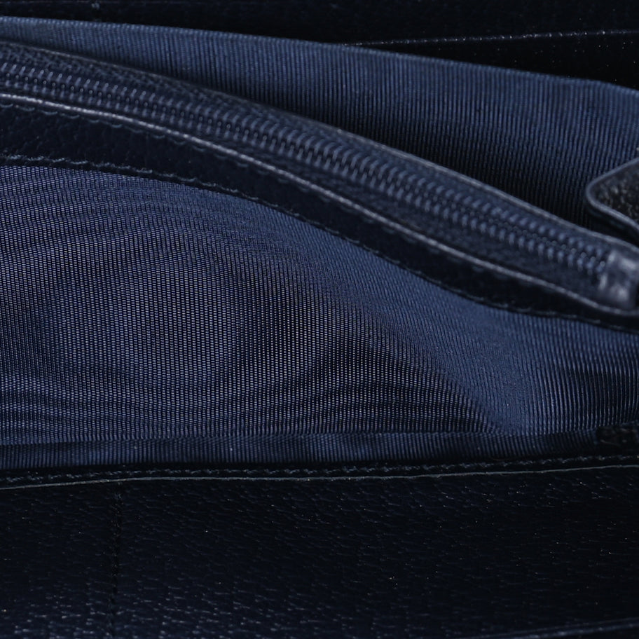 Gucci GG Supreme Monogram Textured Dollar Calfskin Web Ophidia Zip Around Wallet Beige Blue Image 6