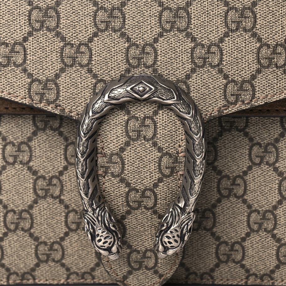 Gucci GG Supreme Monogram Small Dionysus Shoulder Bag Taupe Image 7