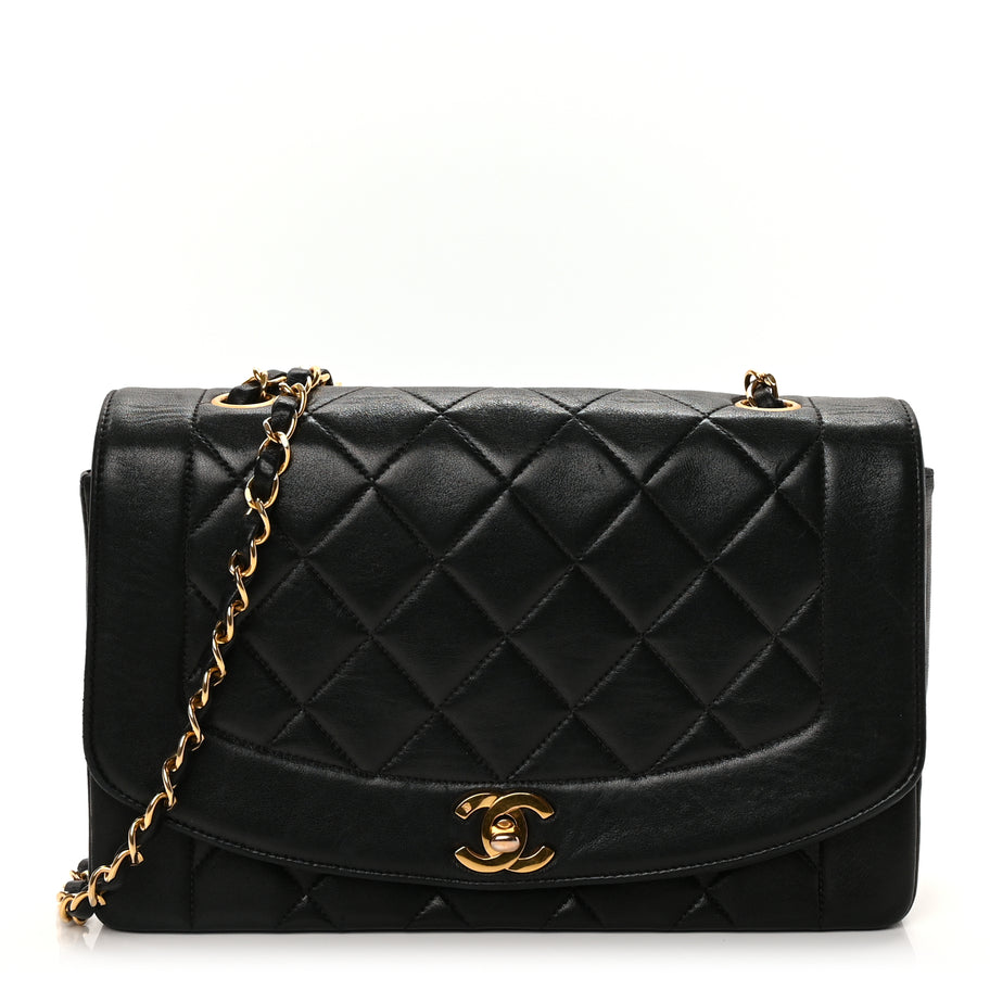 Chanel Lambskin Quilted Medium Single Flap Black Image 1