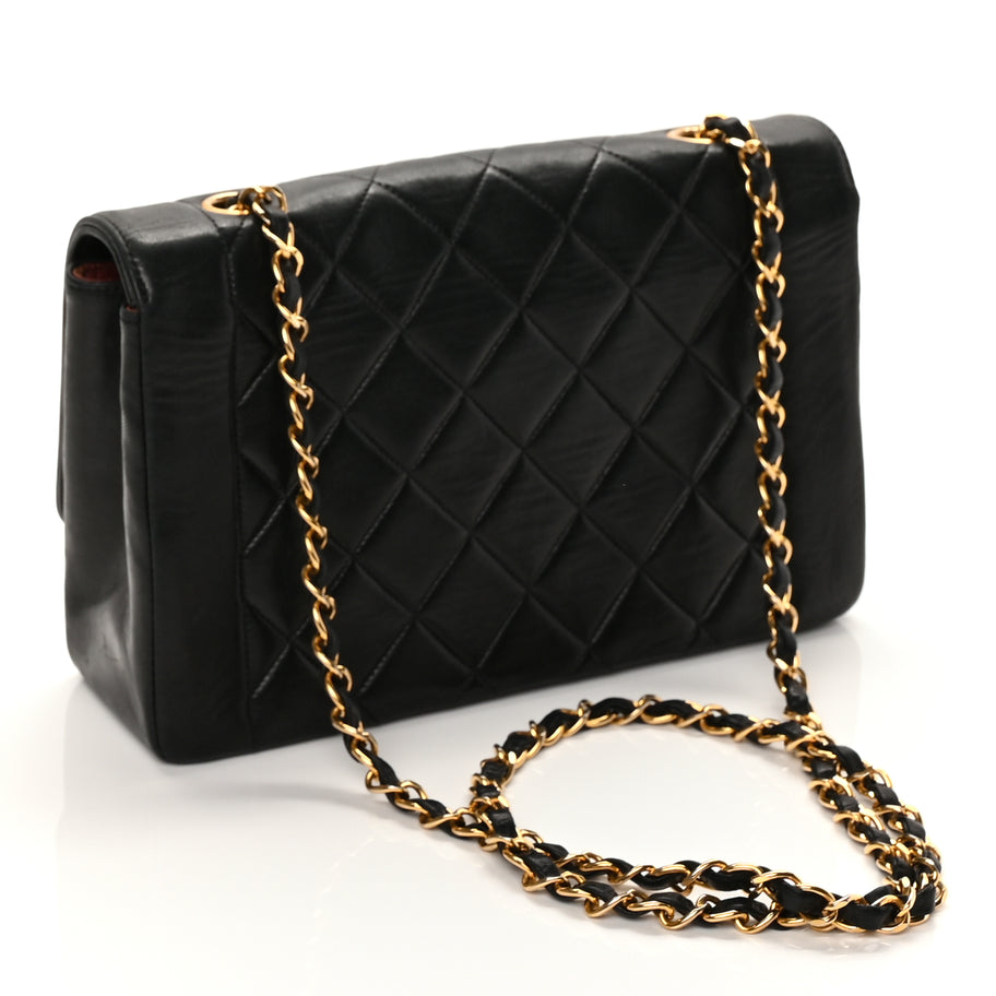 Chanel Lambskin Quilted Medium Single Flap Black Image 2