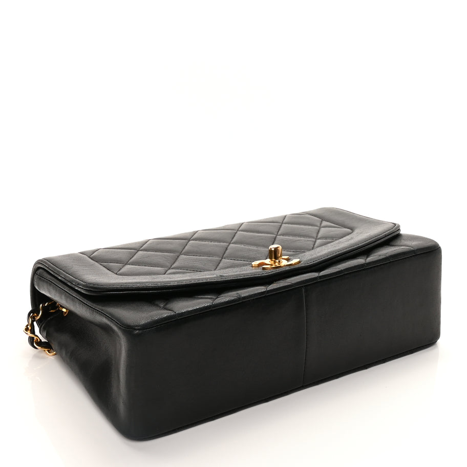 Chanel Lambskin Quilted Medium Single Flap Black Image 3