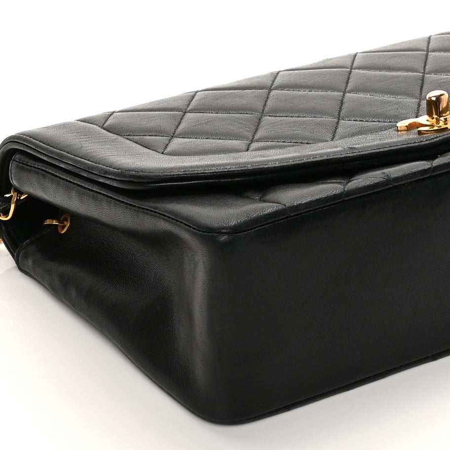 Chanel Lambskin Quilted Medium Single Flap Black Image 7