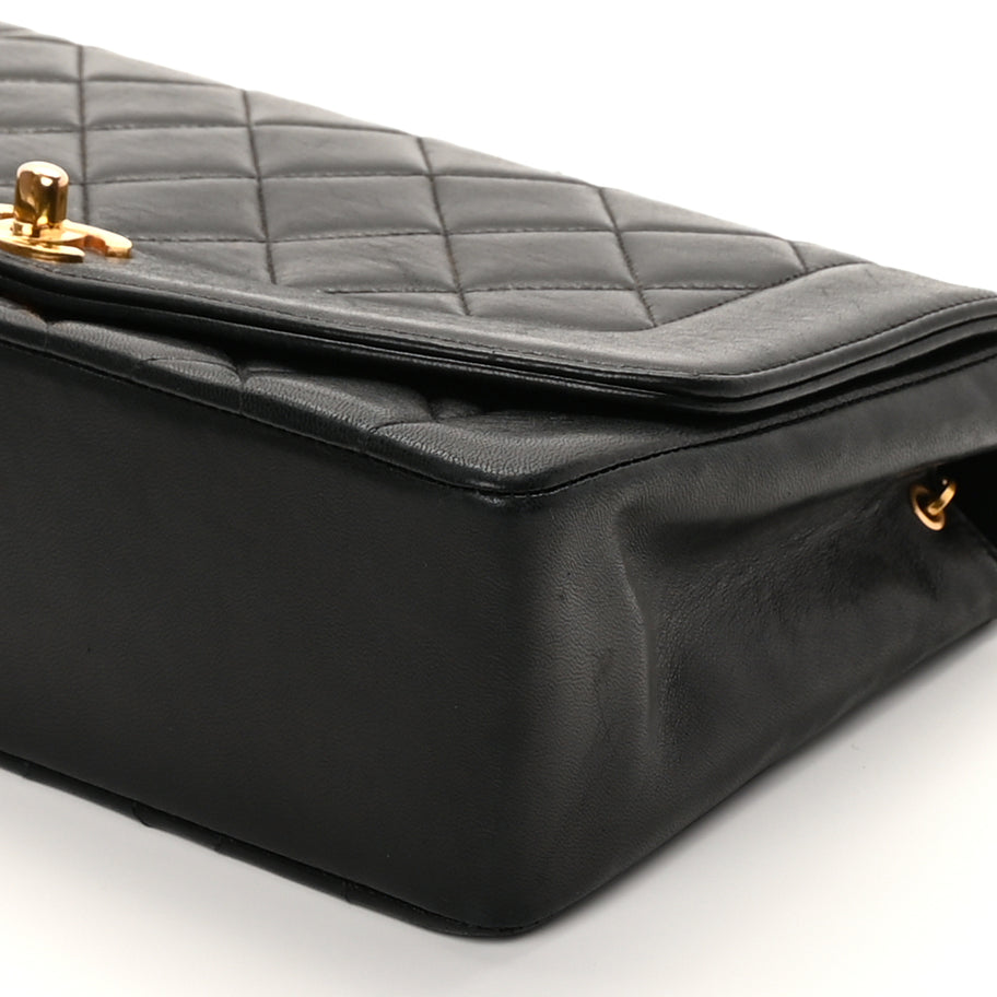 Chanel Lambskin Quilted Medium Single Flap Black Image 8
