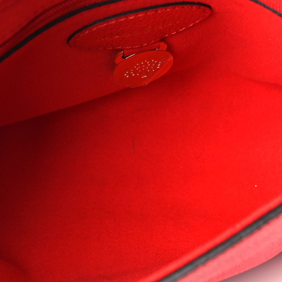 Mulberry Small Classic Grain Calfskin Small Lily Flap Fiery Red Image 4