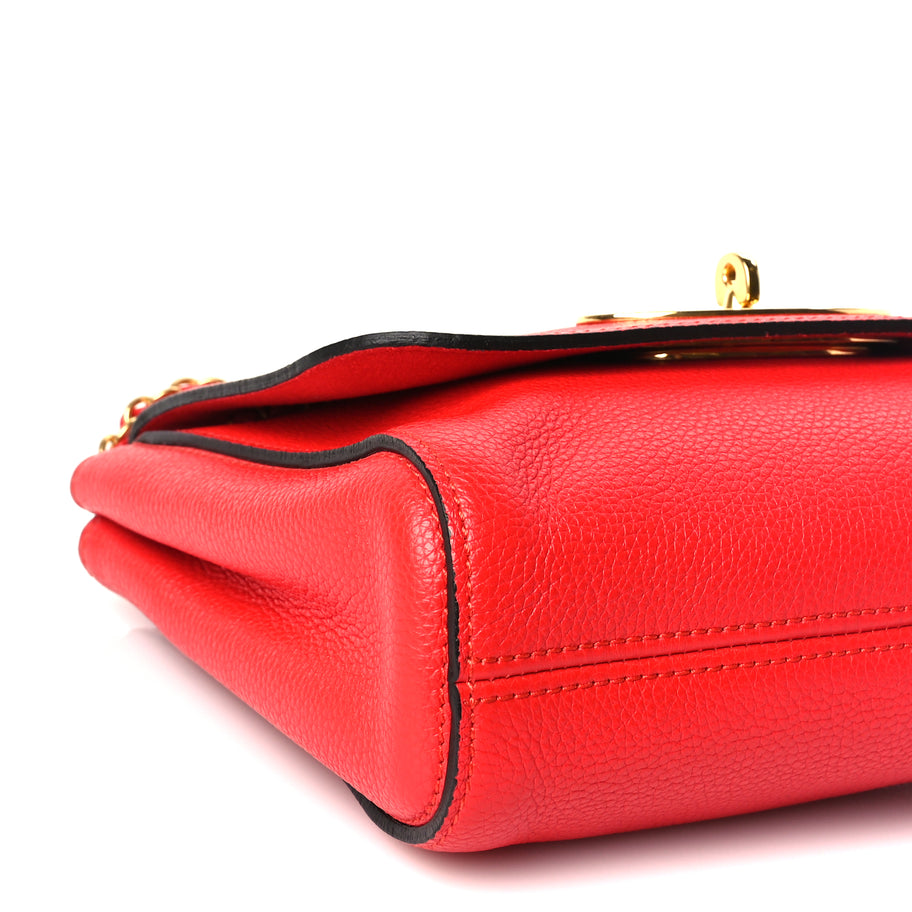 Mulberry Small Classic Grain Calfskin Small Lily Flap Fiery Red Image 7