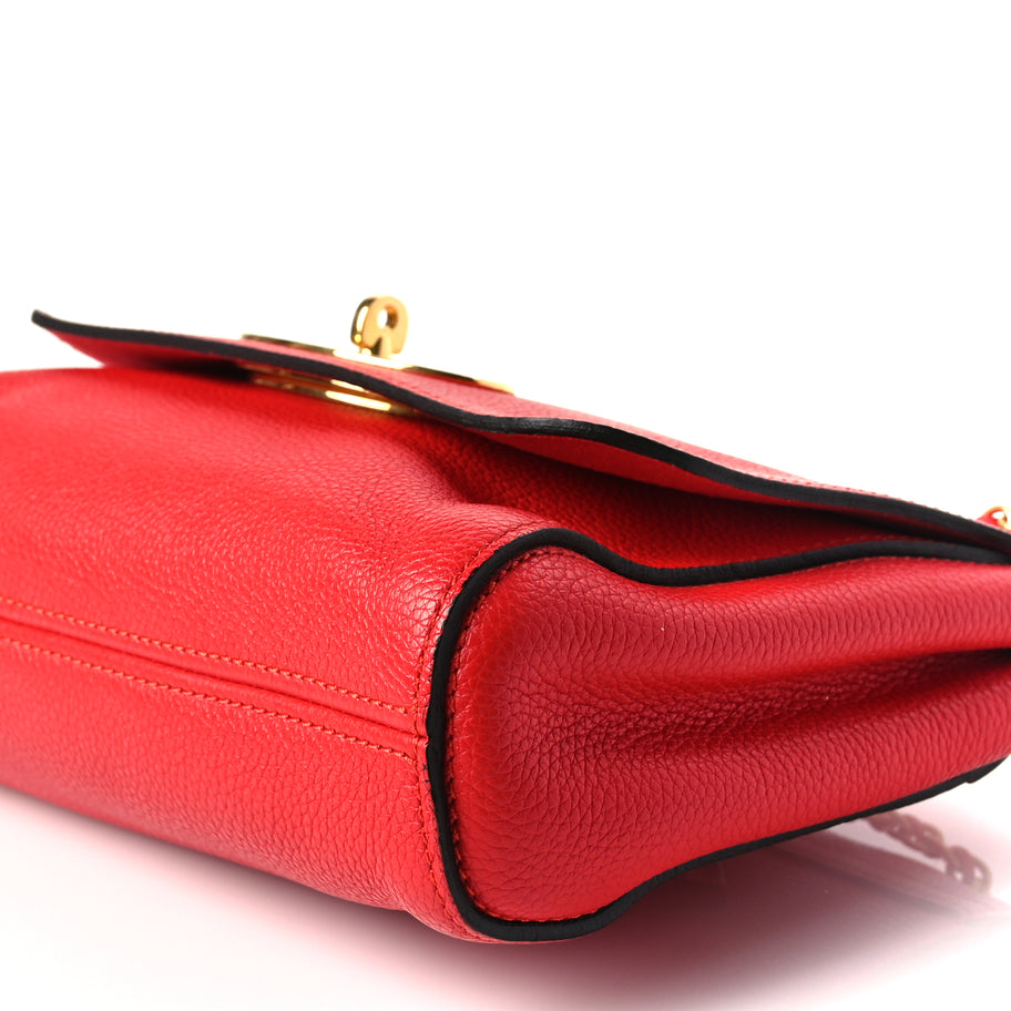 Mulberry Small Classic Grain Calfskin Small Lily Flap Fiery Red Image 8