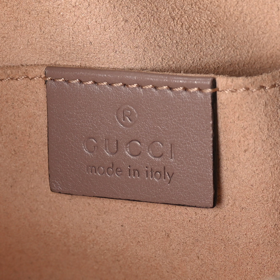 Gucci Calfskin Matelasse Mini GG Marmont Chain Shoulder Bag  Porcelain Rose Image 5